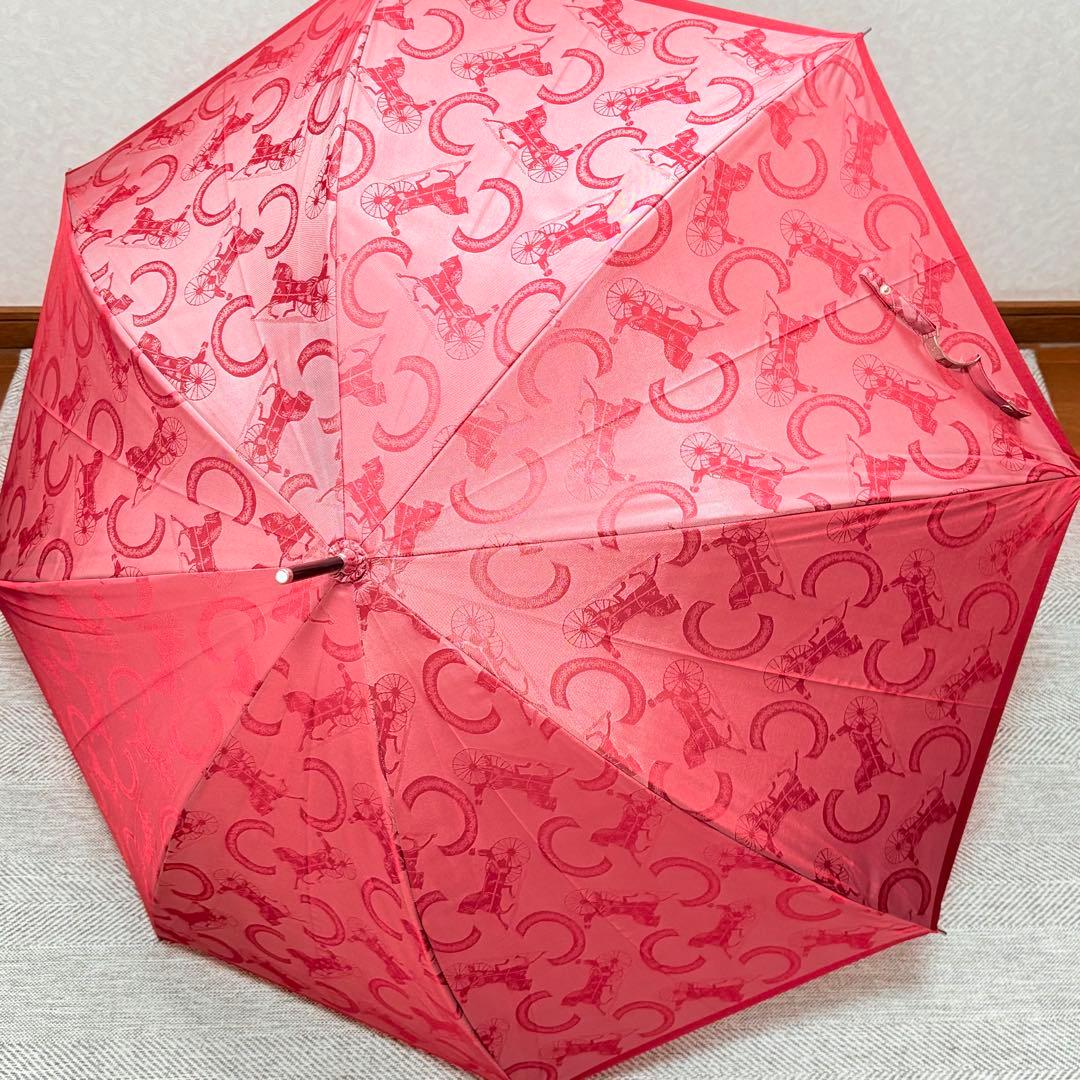 美品　CELINE セリーヌ　キャリッジ&Cロゴ　デカロゴ総柄　長傘