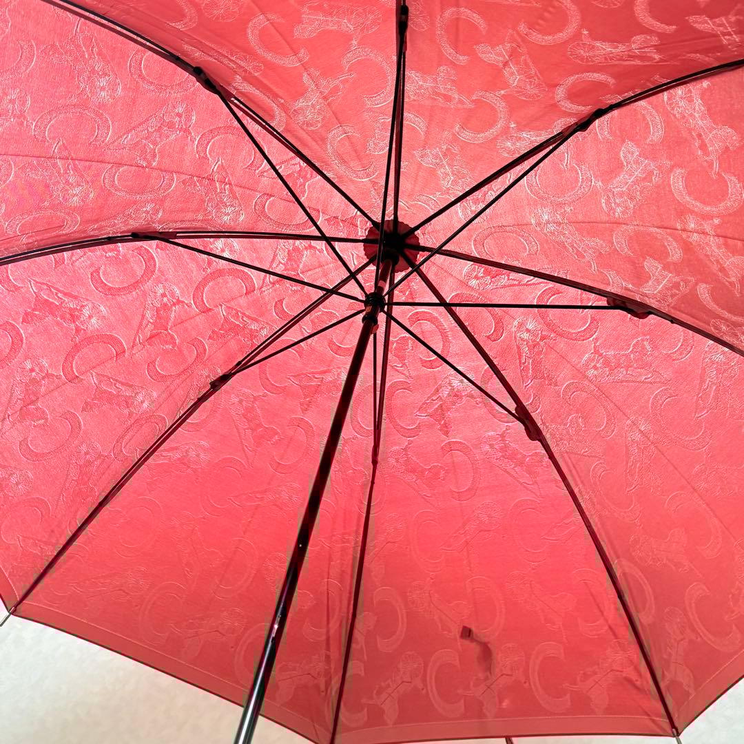 美品　CELINE セリーヌ　キャリッジ&Cロゴ　デカロゴ総柄　長傘