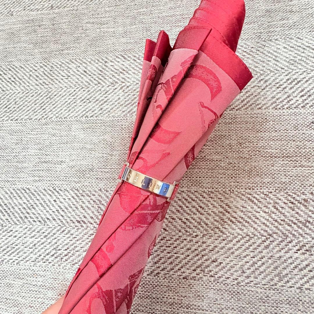 美品　CELINE セリーヌ　キャリッジ&Cロゴ　デカロゴ総柄　長傘