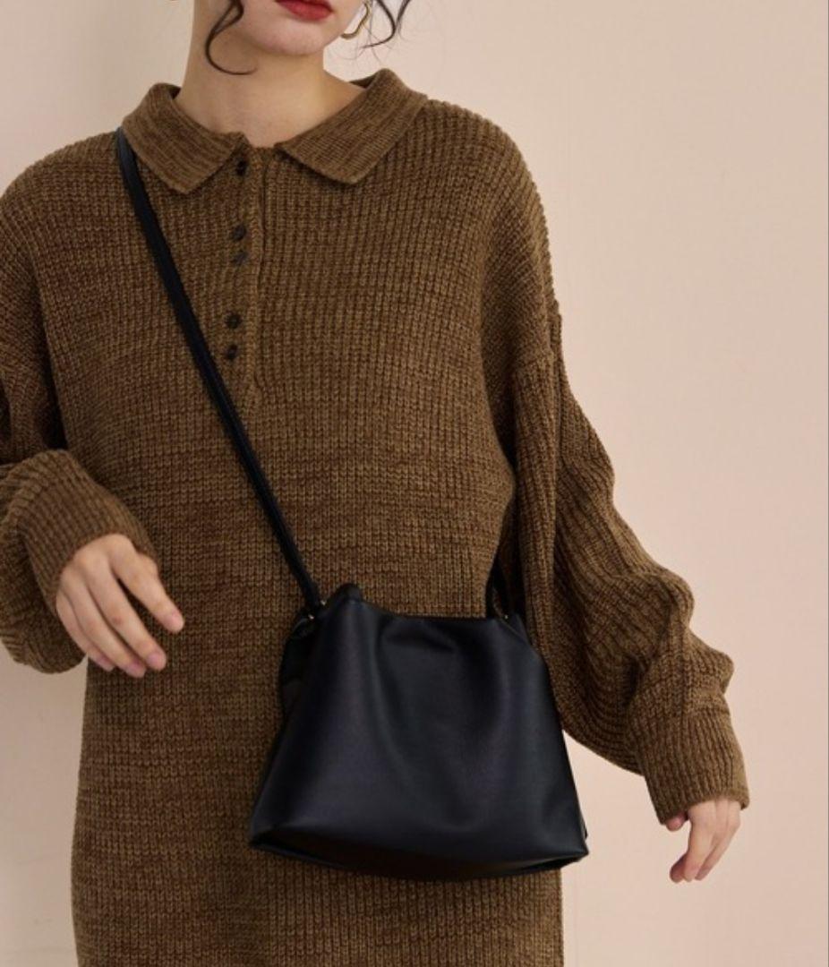 OLUN ニットポロワンピース ブラウン　Mサイズ きりまる オルン