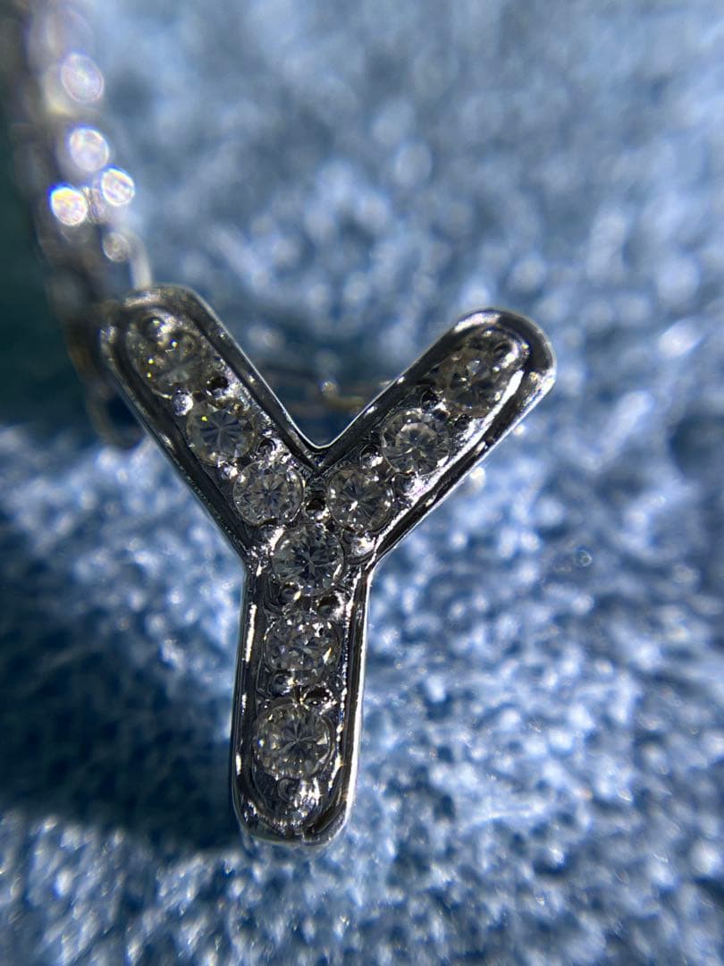 k10WG イニシャルネックレス Y