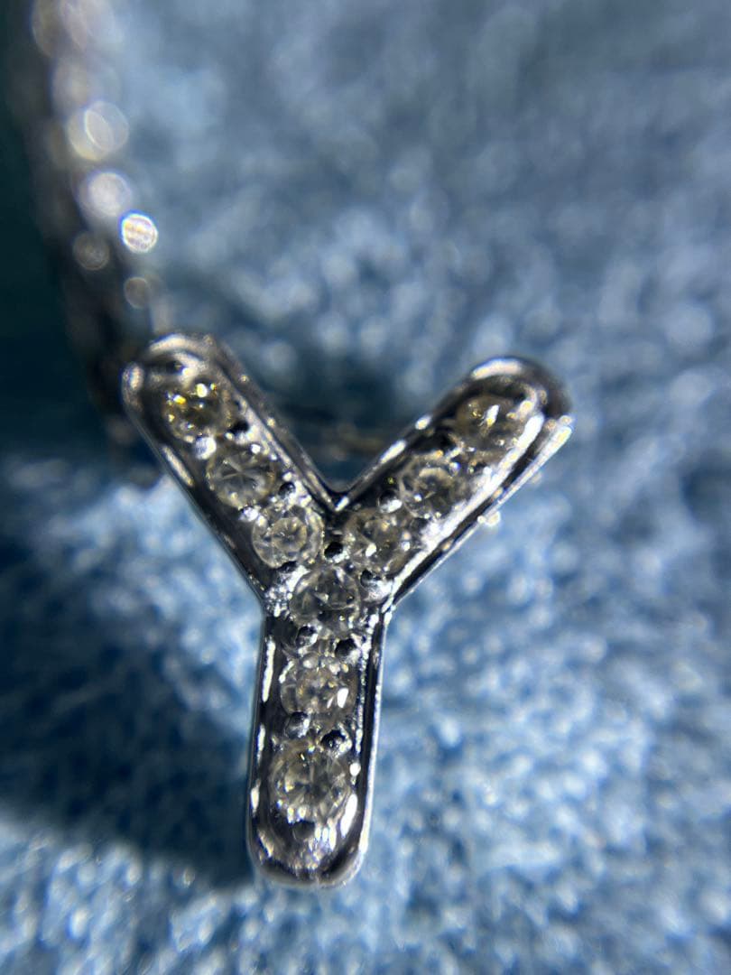 k10WG イニシャルネックレス Y