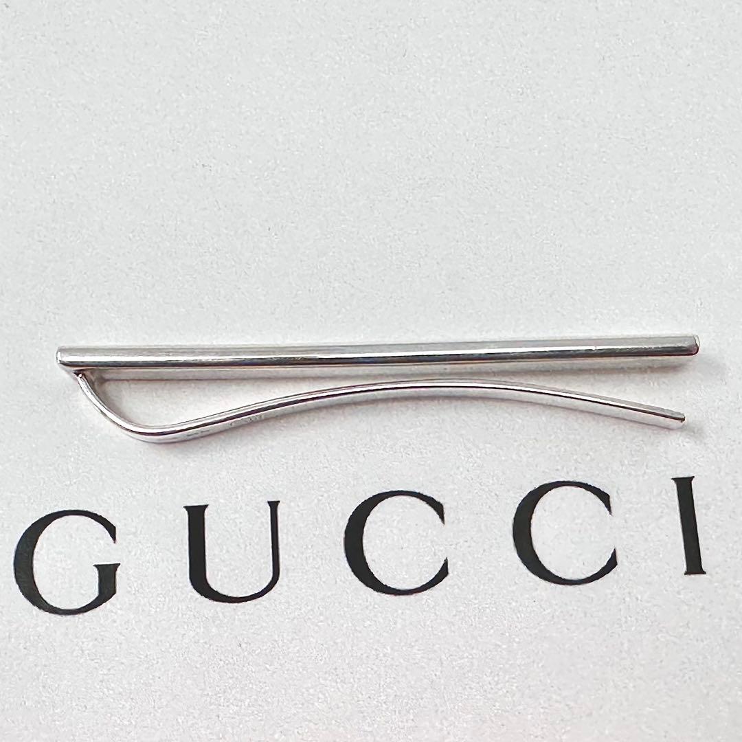 現行品　GUCCI ダイアゴナル　インターロッキングG ネクタイピン　925