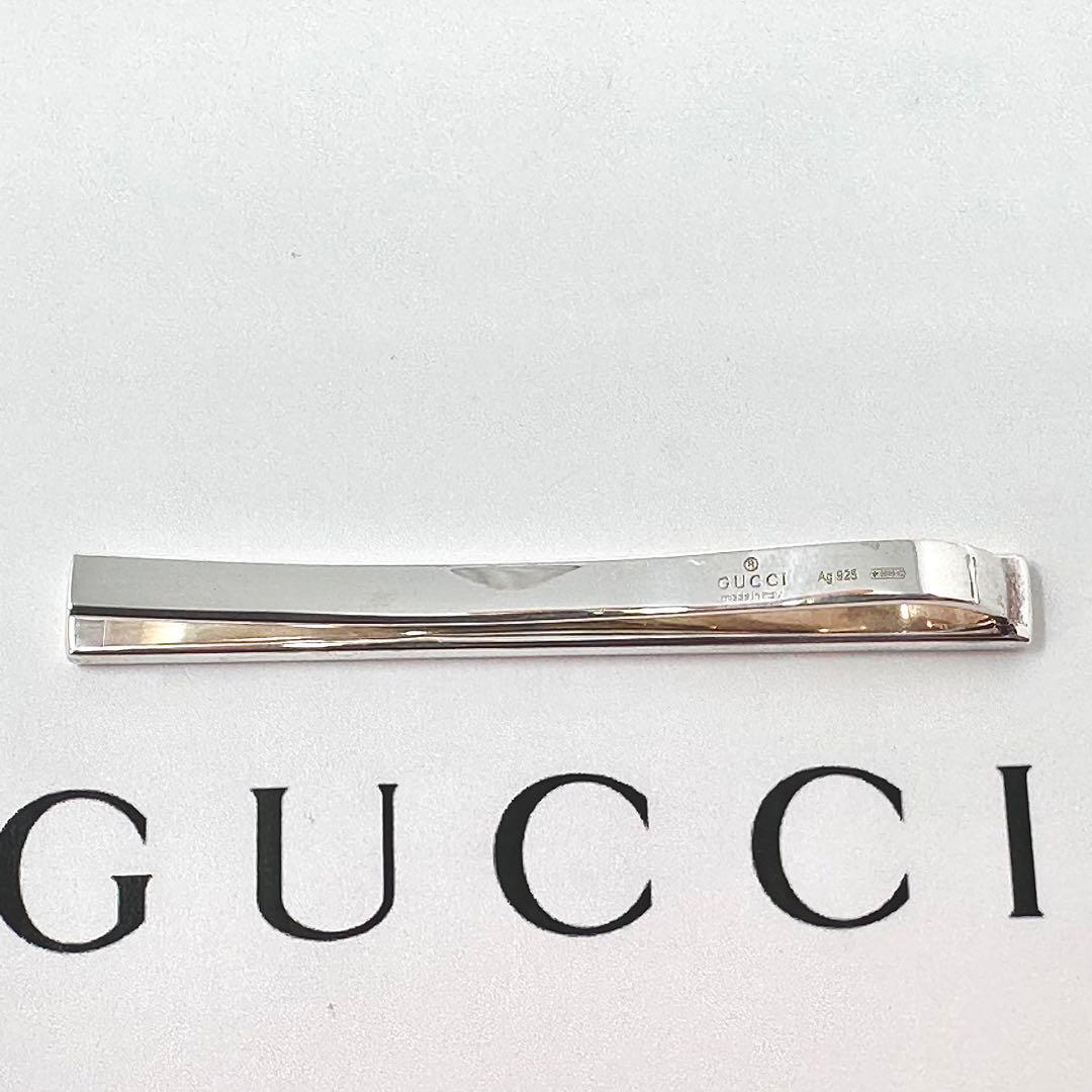 現行品　GUCCI ダイアゴナル　インターロッキングG ネクタイピン　925