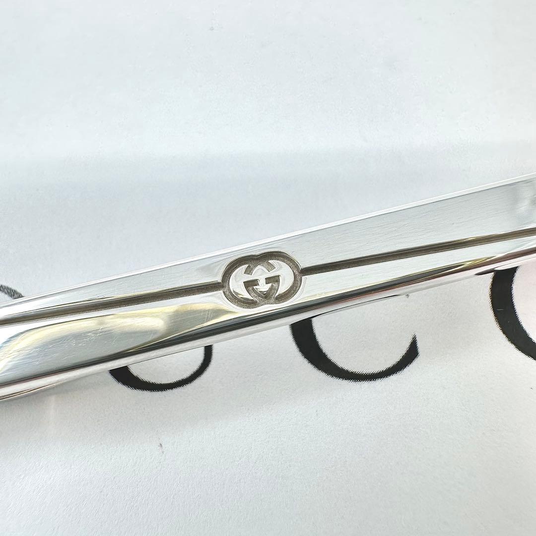 現行品　GUCCI ダイアゴナル　インターロッキングG ネクタイピン　925