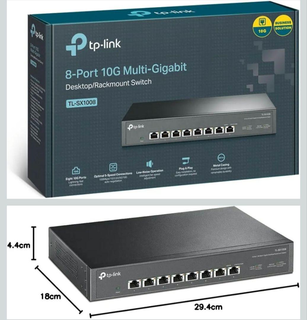 【美品】TP-Link 8ポート10G対応 スイッチングハブ TL-SX1008