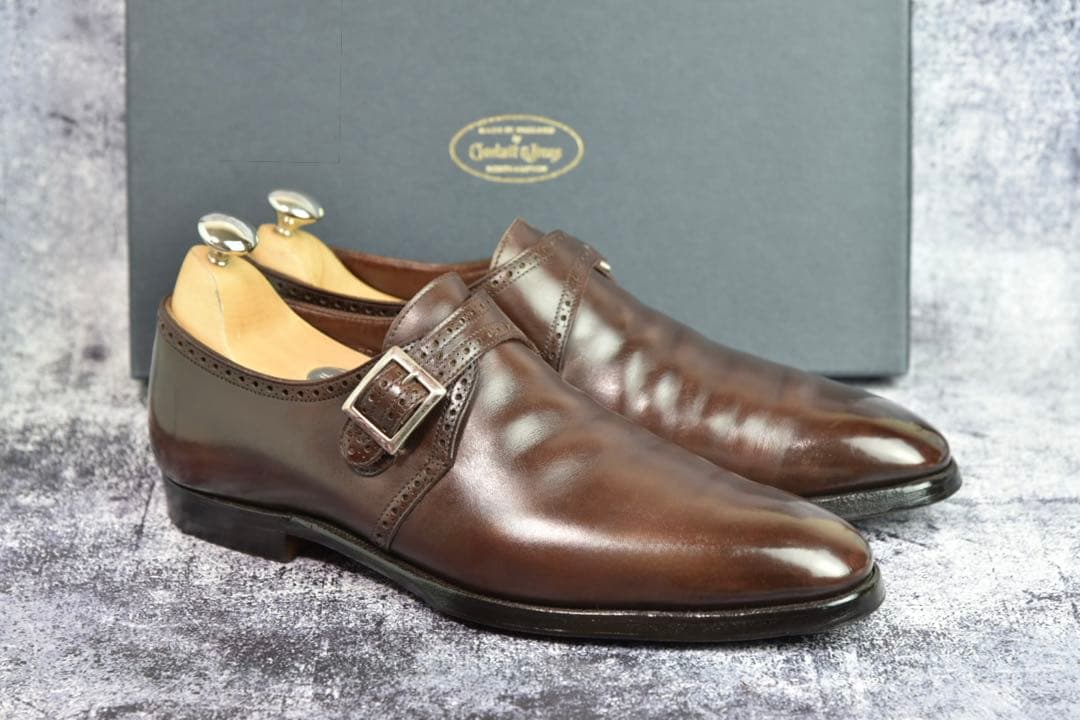 純正ツリー付　クロケット&ジョーンズ　プレスコット　8D　ダークブラウン　袋付