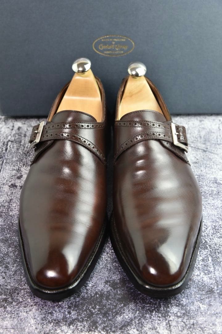 純正ツリー付　クロケット&ジョーンズ　プレスコット　8D　ダークブラウン　袋付