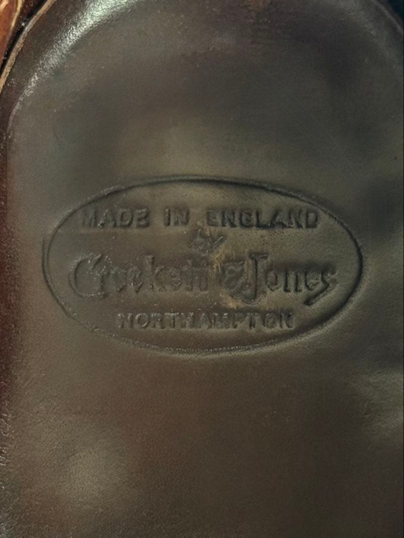 純正ツリー付　クロケット&ジョーンズ　プレスコット　8D　ダークブラウン　袋付