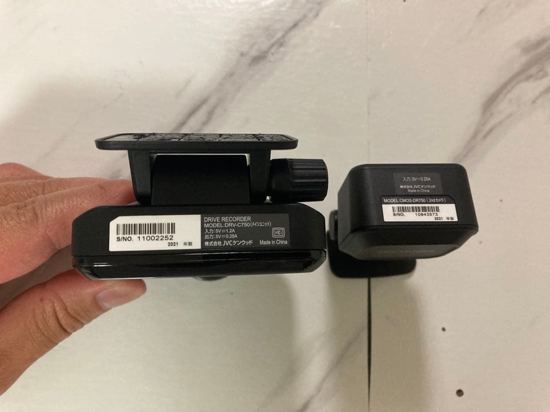 値下げ　ケンウッド ドライブレコーダー DRV-C750 360度前後2カメラ