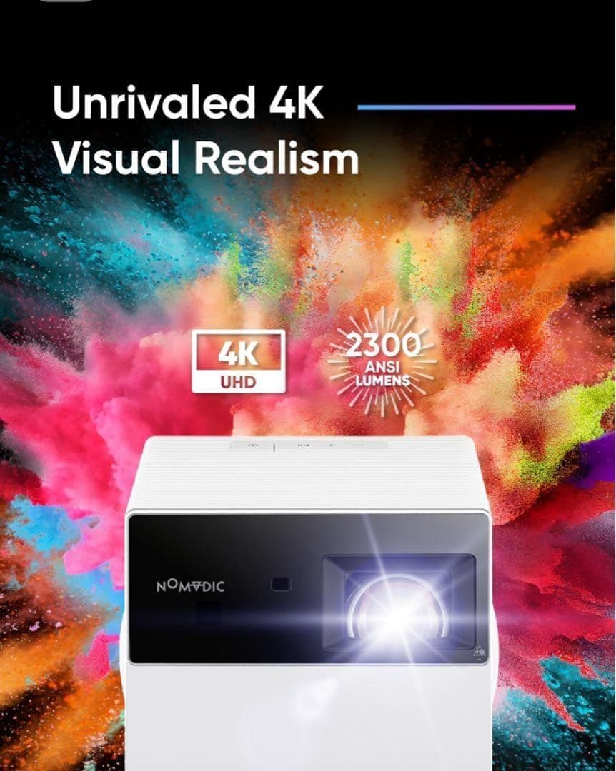 【残り1台未開封】NOMVDIC P1000 4K 短焦点 ホームプロジェクター