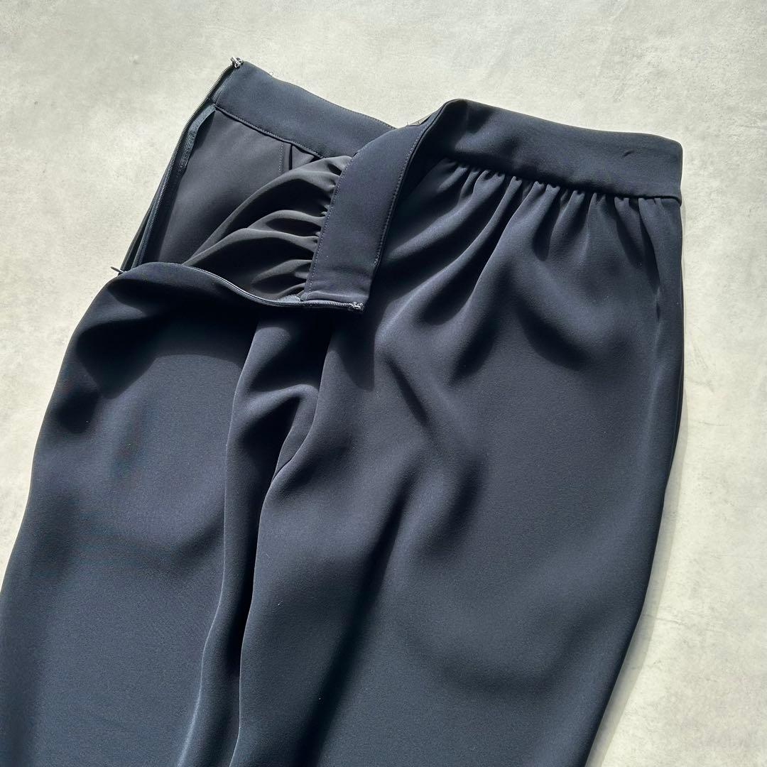 ♡新品タグ付♡　ヨーコチャン　ハイウエストギャザーパンツ　ネイビー