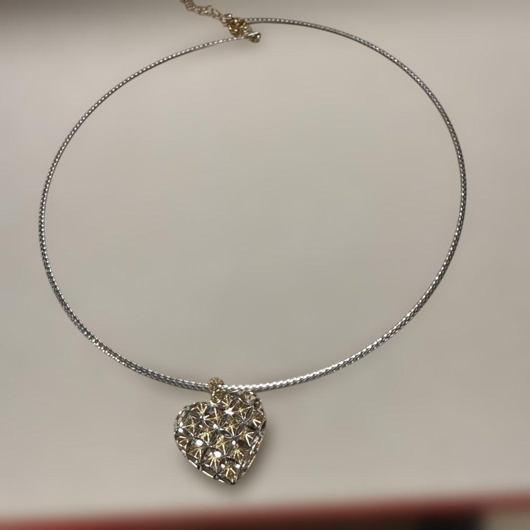 (ベイクドチーズ) 18金wg/yg 2トーンオメガネックレス