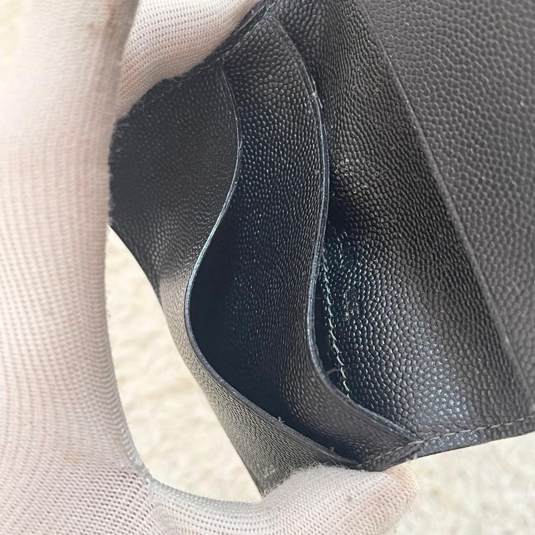 【良品】カルティエ　カードケース　名刺入れ　レザー　シルバー金具　黒