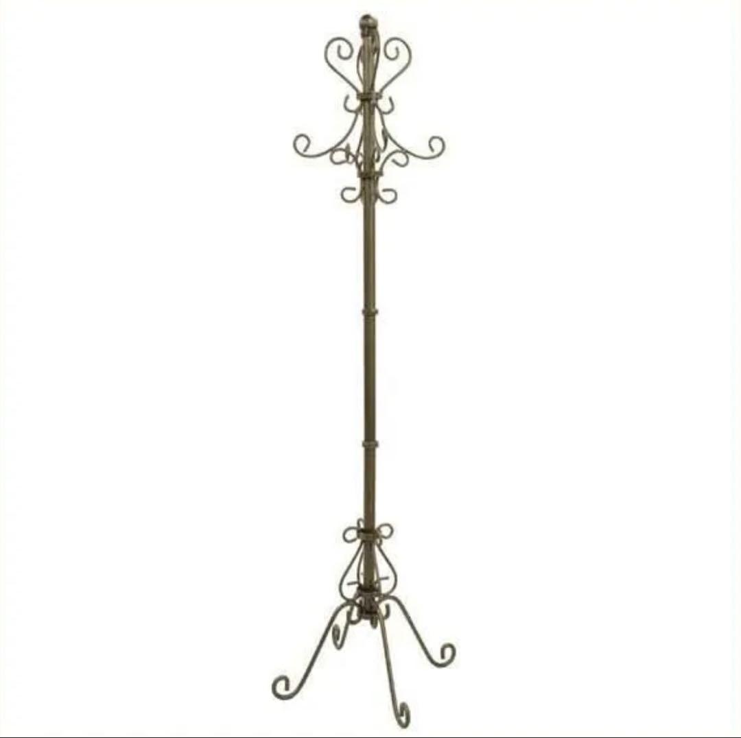 【美品】 アイアンポールハンガー アンティーク コートハンガー セレスティア