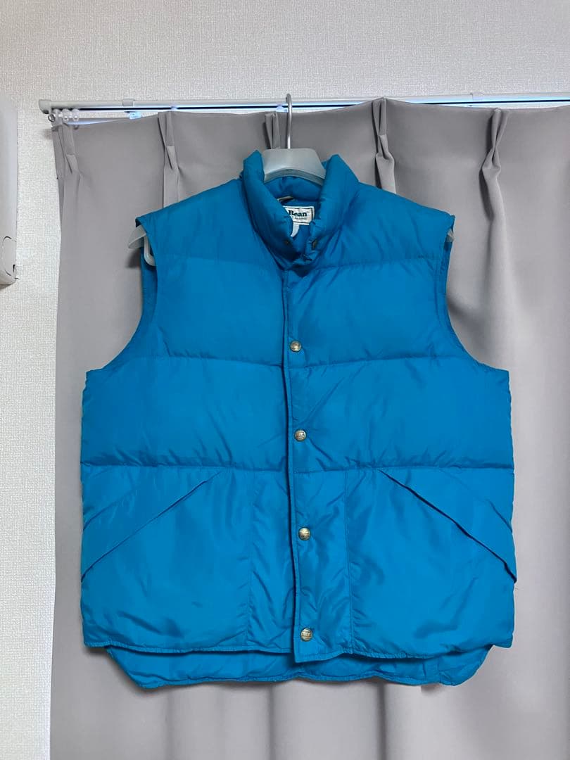 80s 90s L.L.bean down vest エメラルド ターコイズ