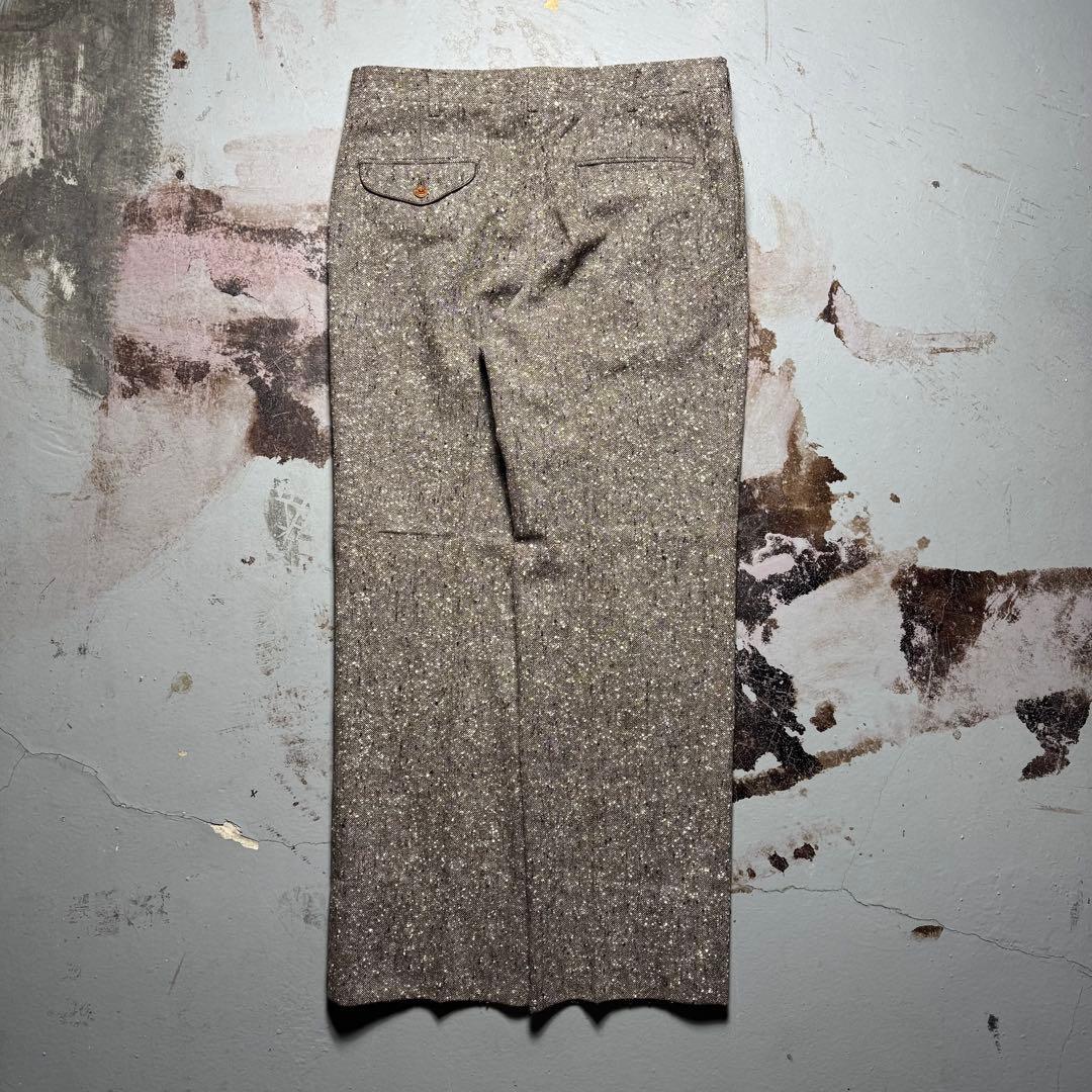 80s 90s ワイドスラックス ネップ ツータック ロカビリー アメカジ