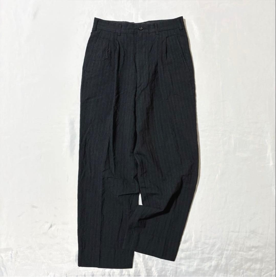 コムデギャルソンオム　田中オム　90s スラックス　ブラック　ストライプ　S