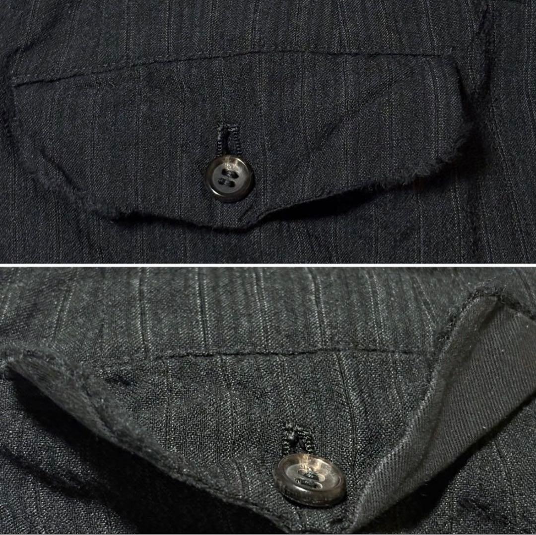 コムデギャルソンオム　田中オム　90s スラックス　ブラック　ストライプ　S