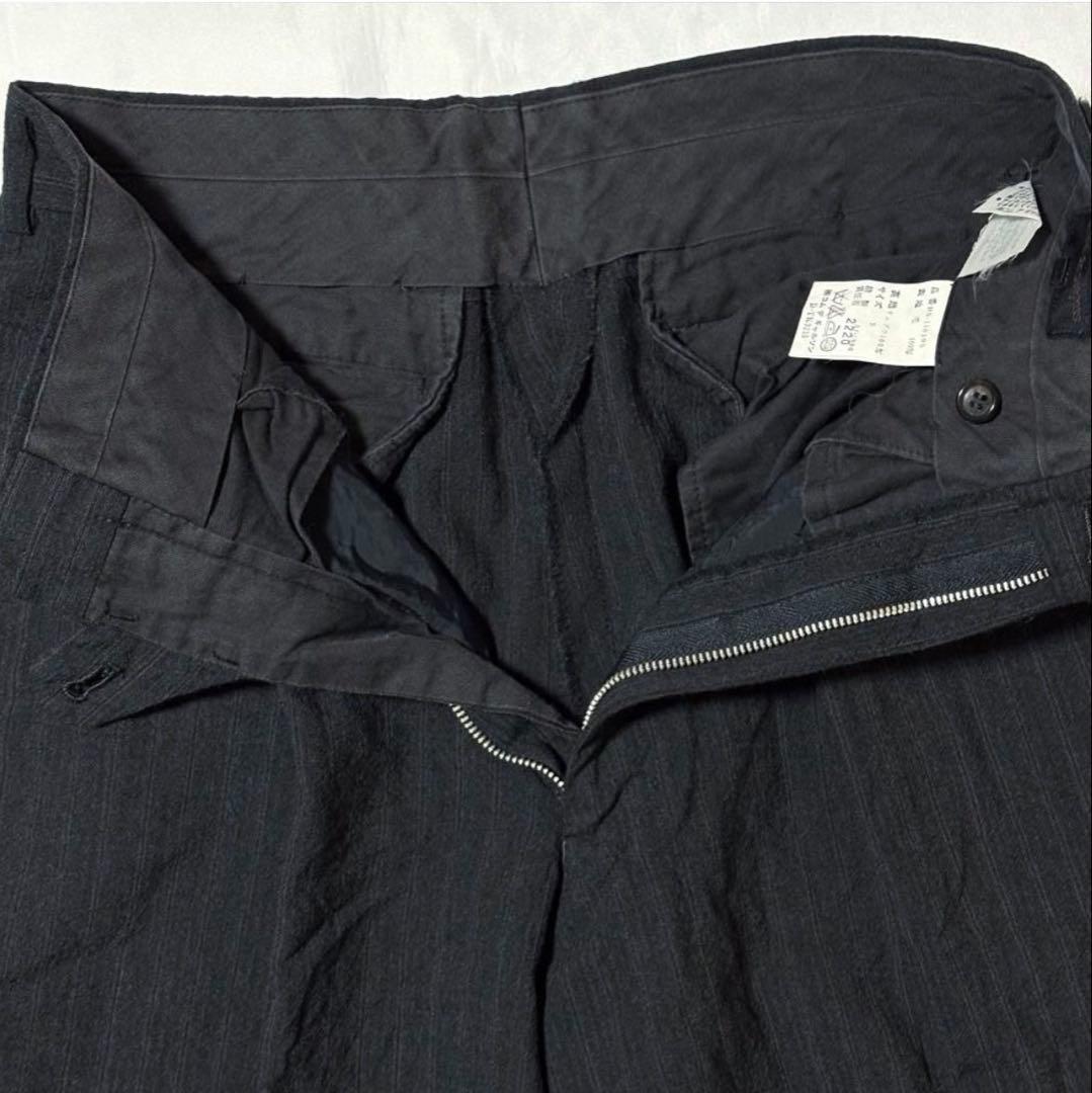 コムデギャルソンオム　田中オム　90s スラックス　ブラック　ストライプ　S