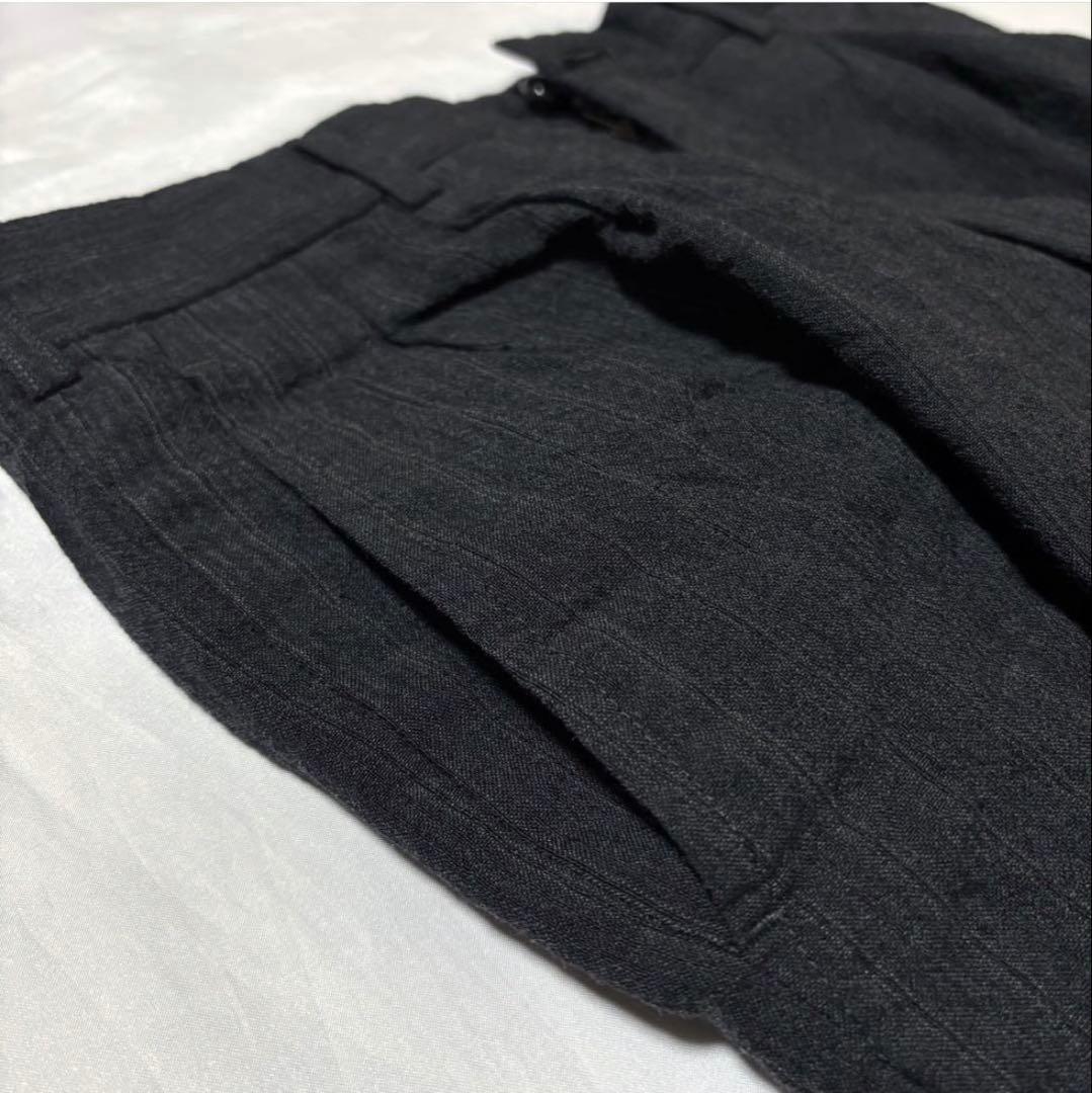 コムデギャルソンオム　田中オム　90s スラックス　ブラック　ストライプ　S