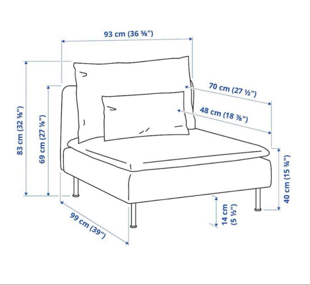 miia＊【美品】イケア ソーデルハムン ダークグレー 1人掛け×2脚