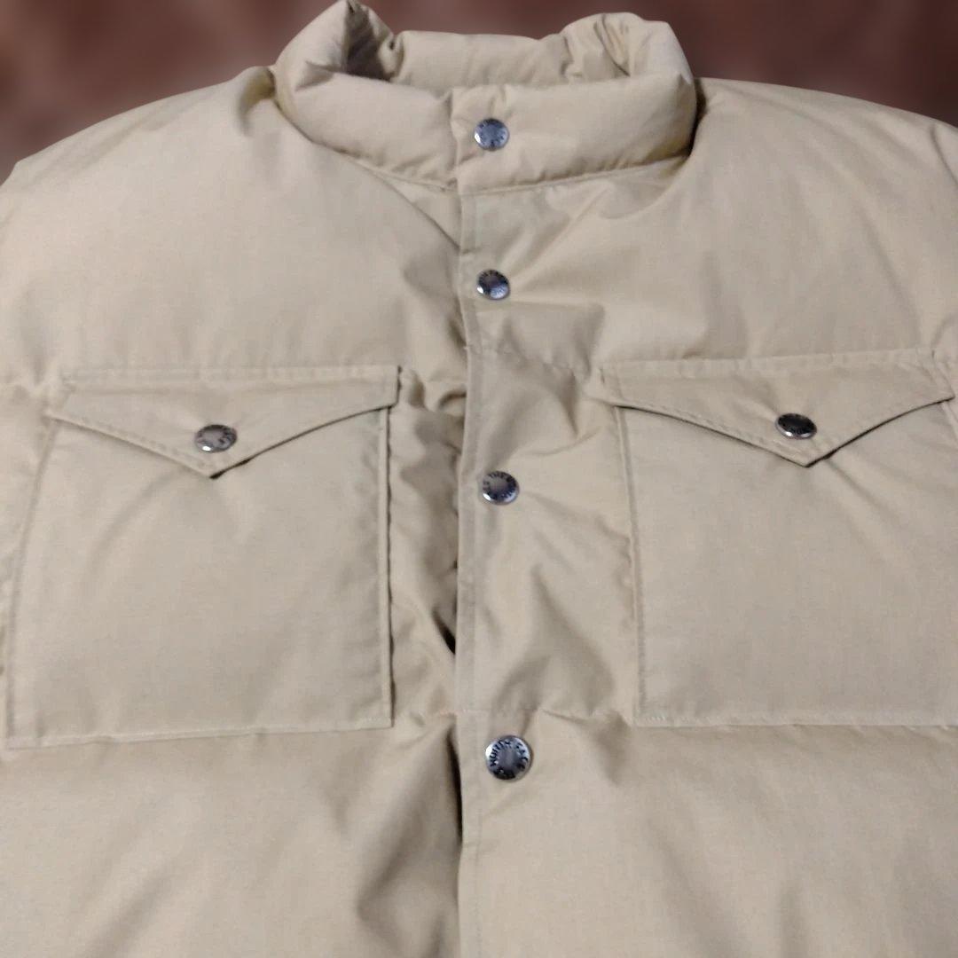 ノースフェイスパープルレーベル ベージュ ダウンベスト L