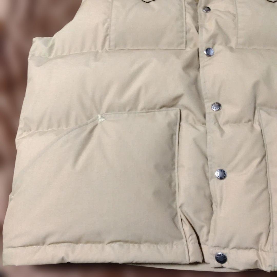 ノースフェイスパープルレーベル ベージュ ダウンベスト L