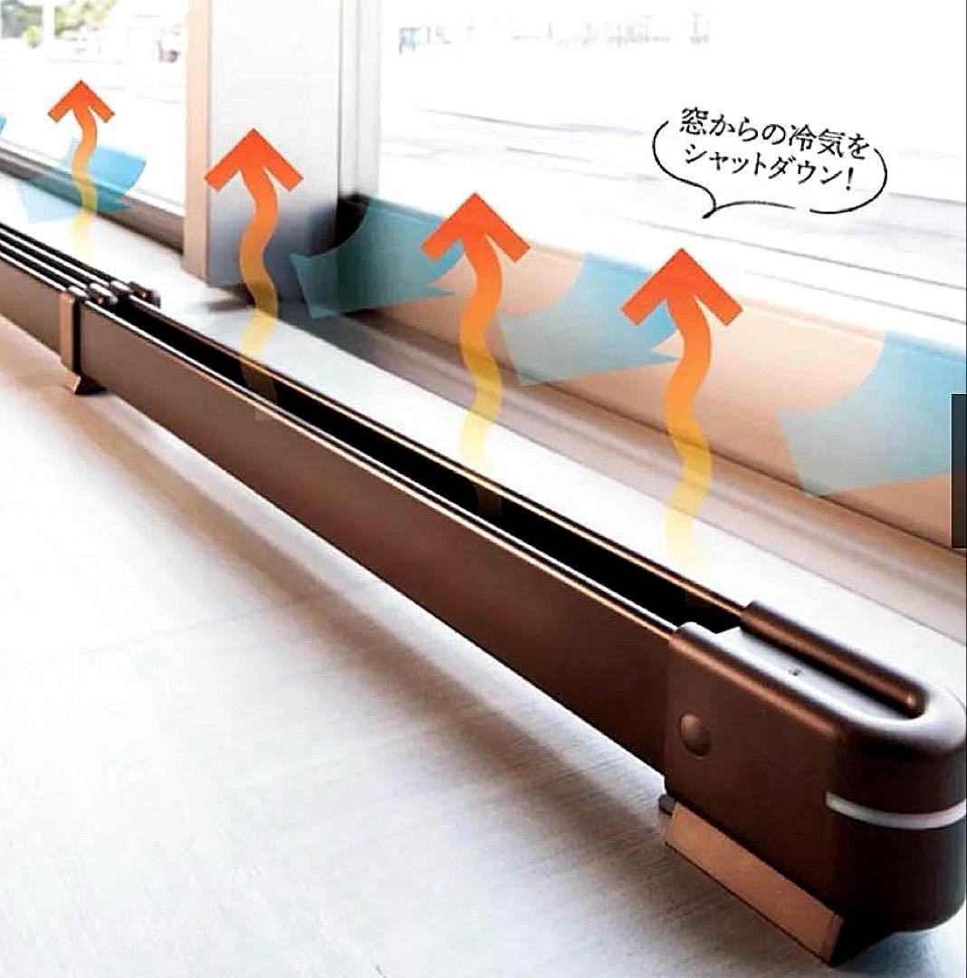 窓際ヒーター　冬の結露と冷気を抑え　省エネ対策　幅120～190cm 伸縮可能