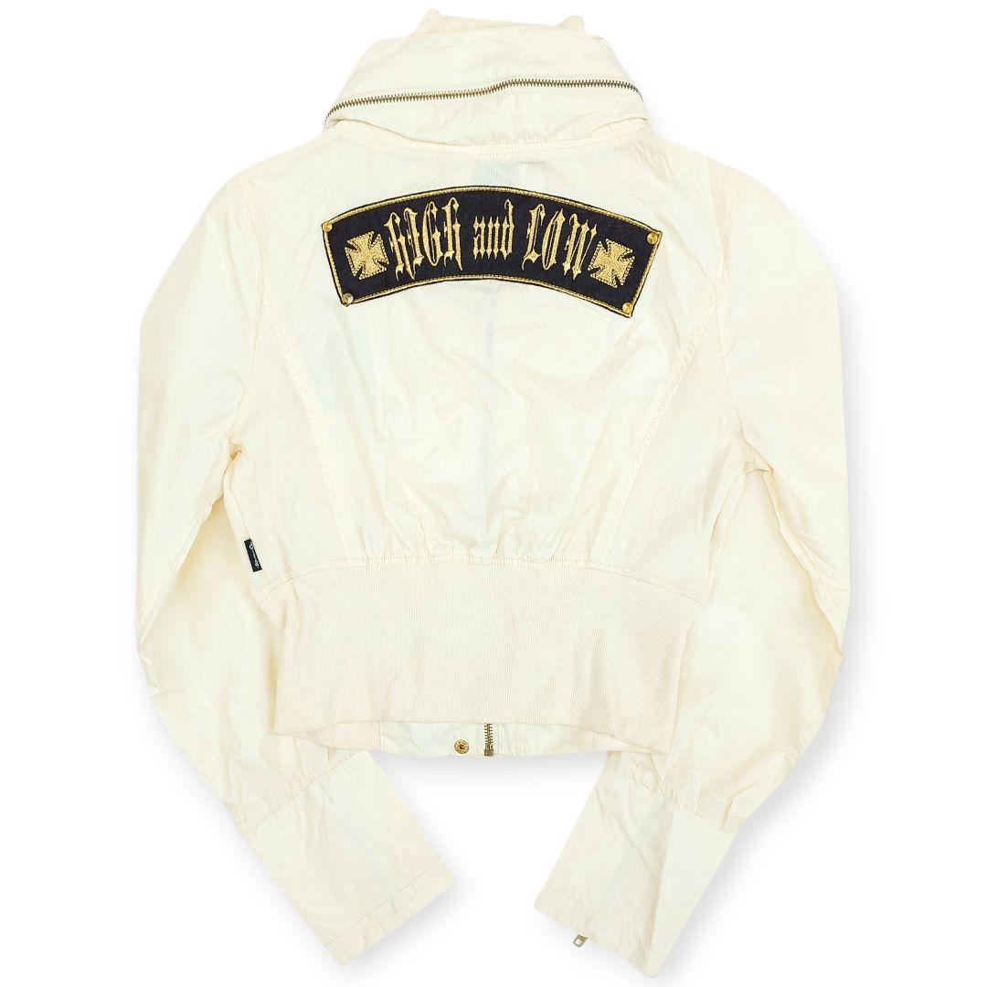 【新品】d.i.a. スカルワッペン ナイロン ショート丈 ブルゾン ジャケット