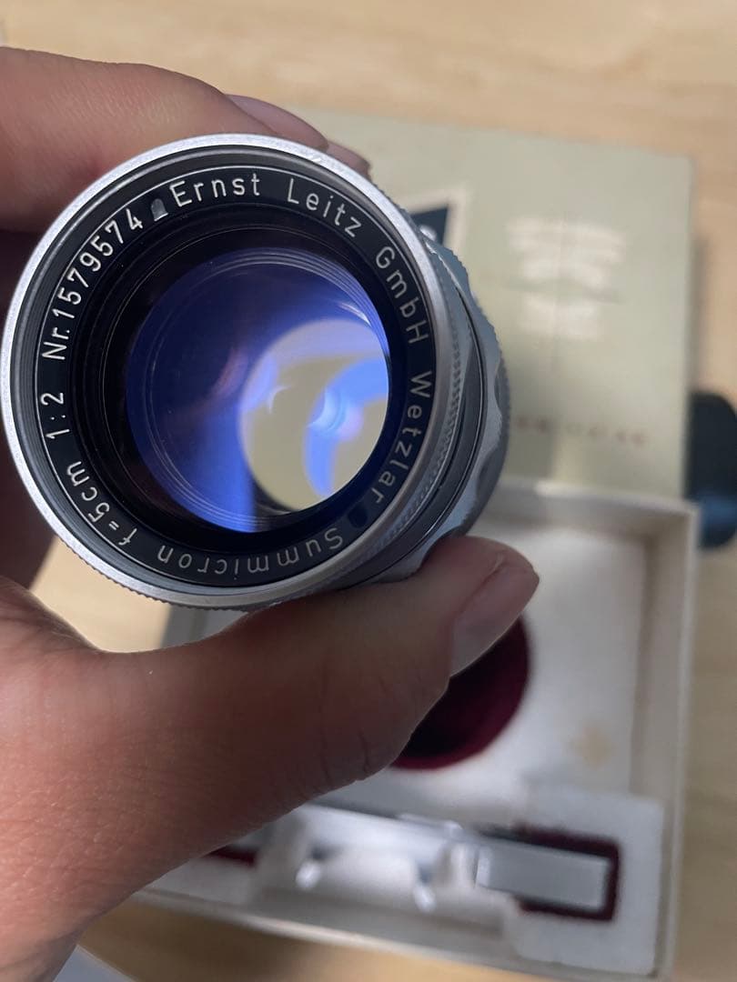 t*2様 DR Summicron 50mm F2 メガネ、箱、フード付き