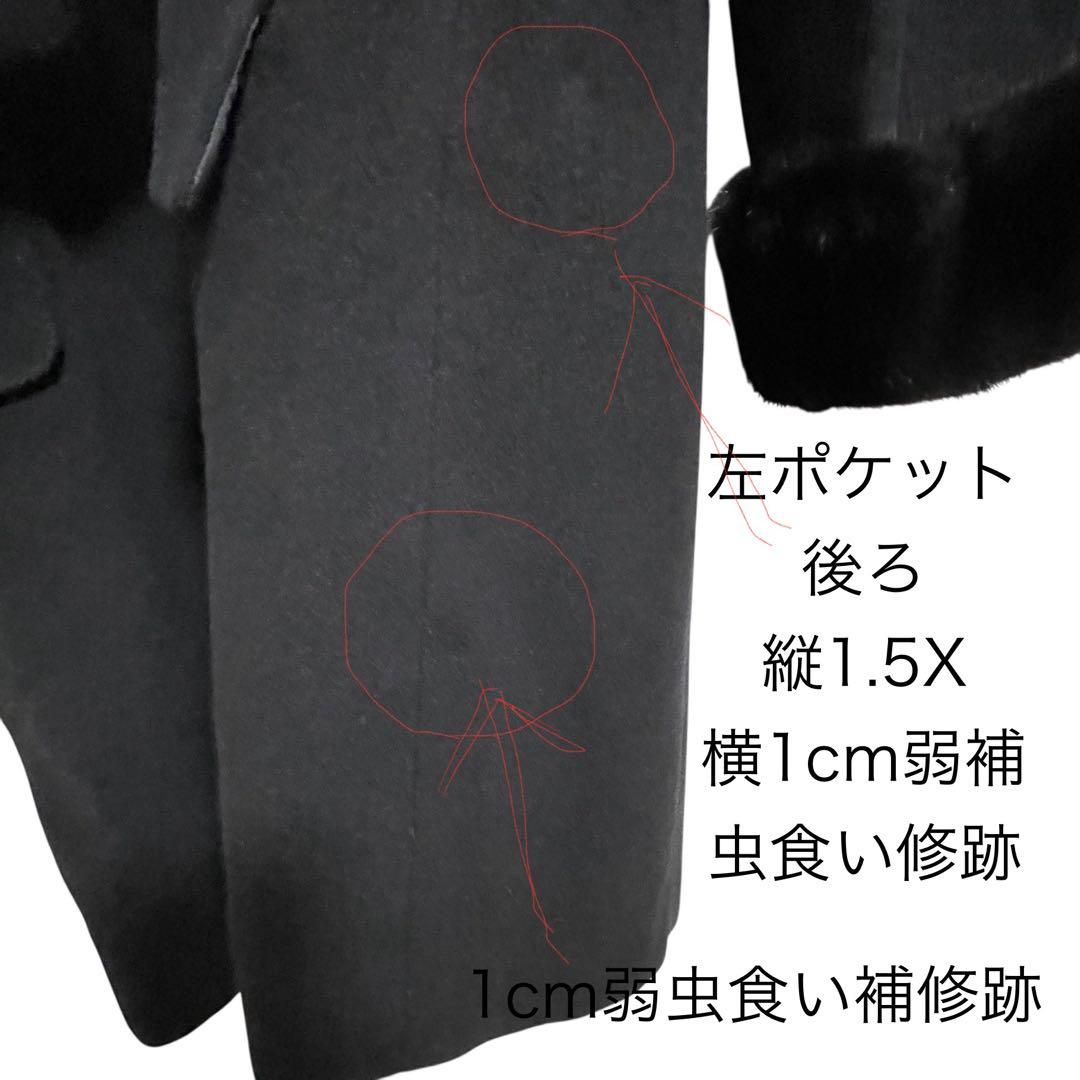 【上質】 ✨ヘルノ xロロピアーナ カシミヤxシルク ミンクファー付コート 42