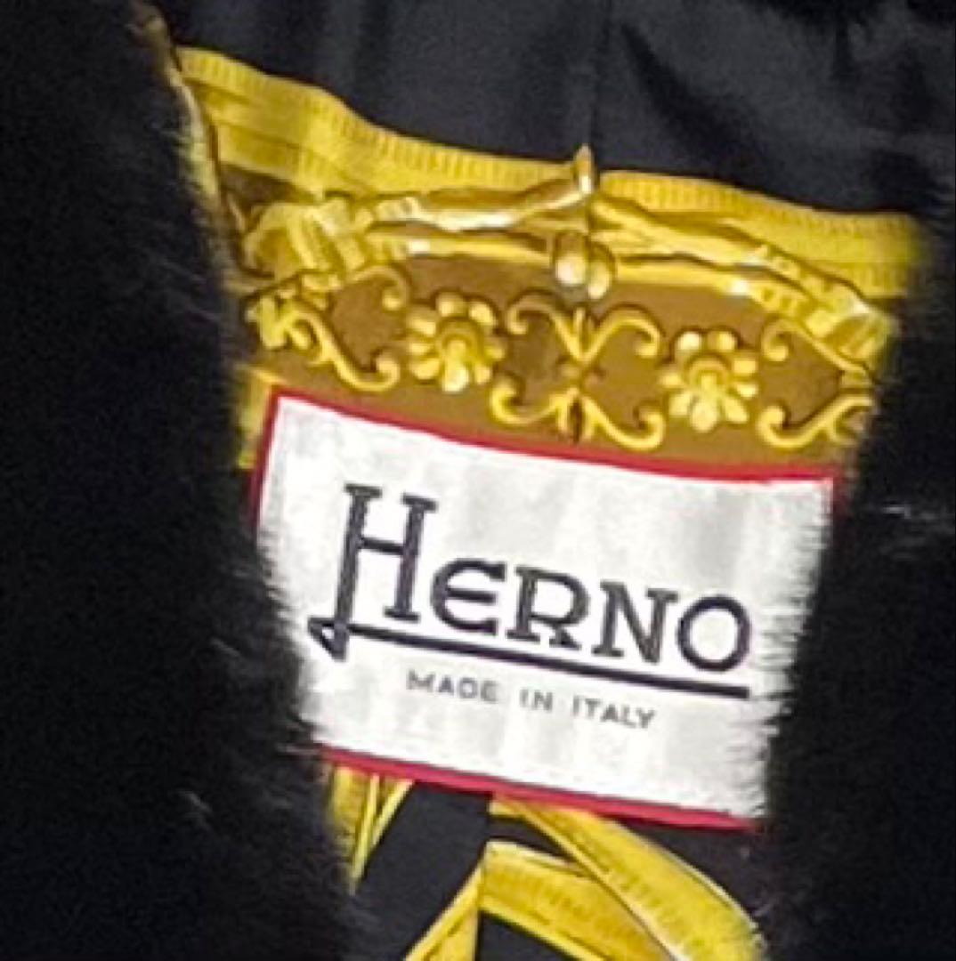 【上質】 ✨ヘルノ xロロピアーナ カシミヤxシルク ミンクファー付コート 42