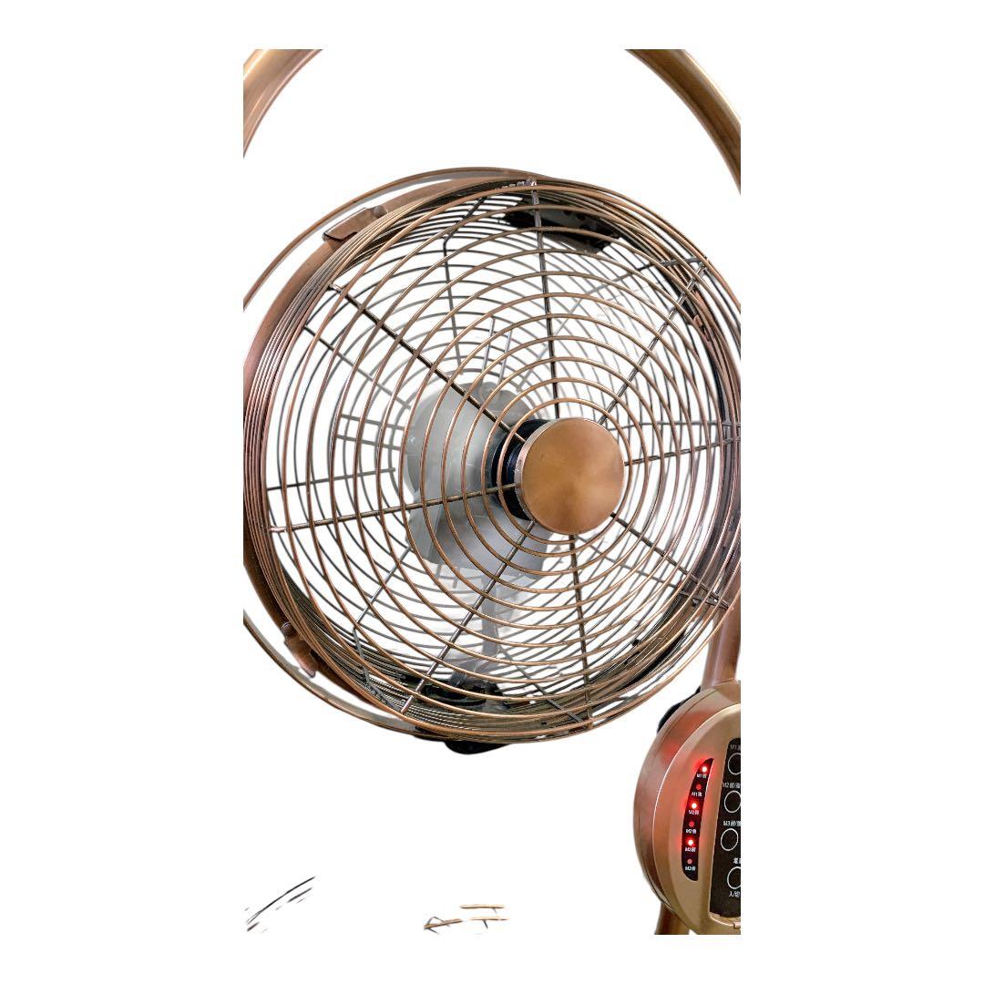 2014年製 メタル三連タワー扇風機　リモコン付き