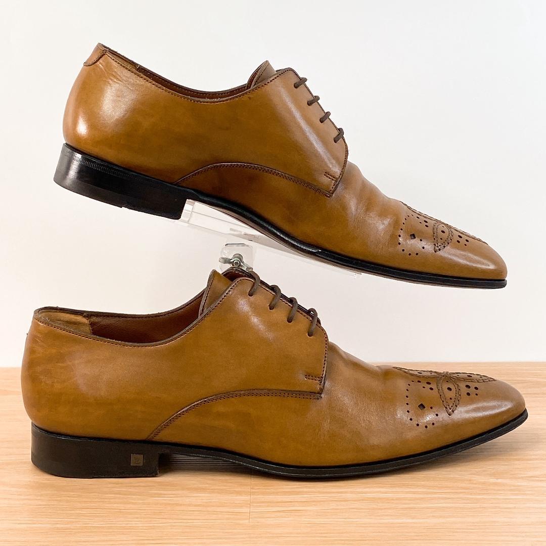 専用ルイヴィトン ビジネスシューズ 革靴 パンチング モノグラム ブラウン25㎝