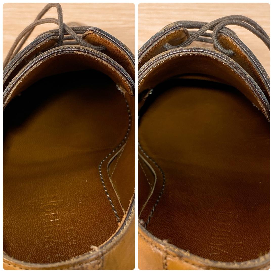 専用ルイヴィトン ビジネスシューズ 革靴 パンチング モノグラム ブラウン25㎝