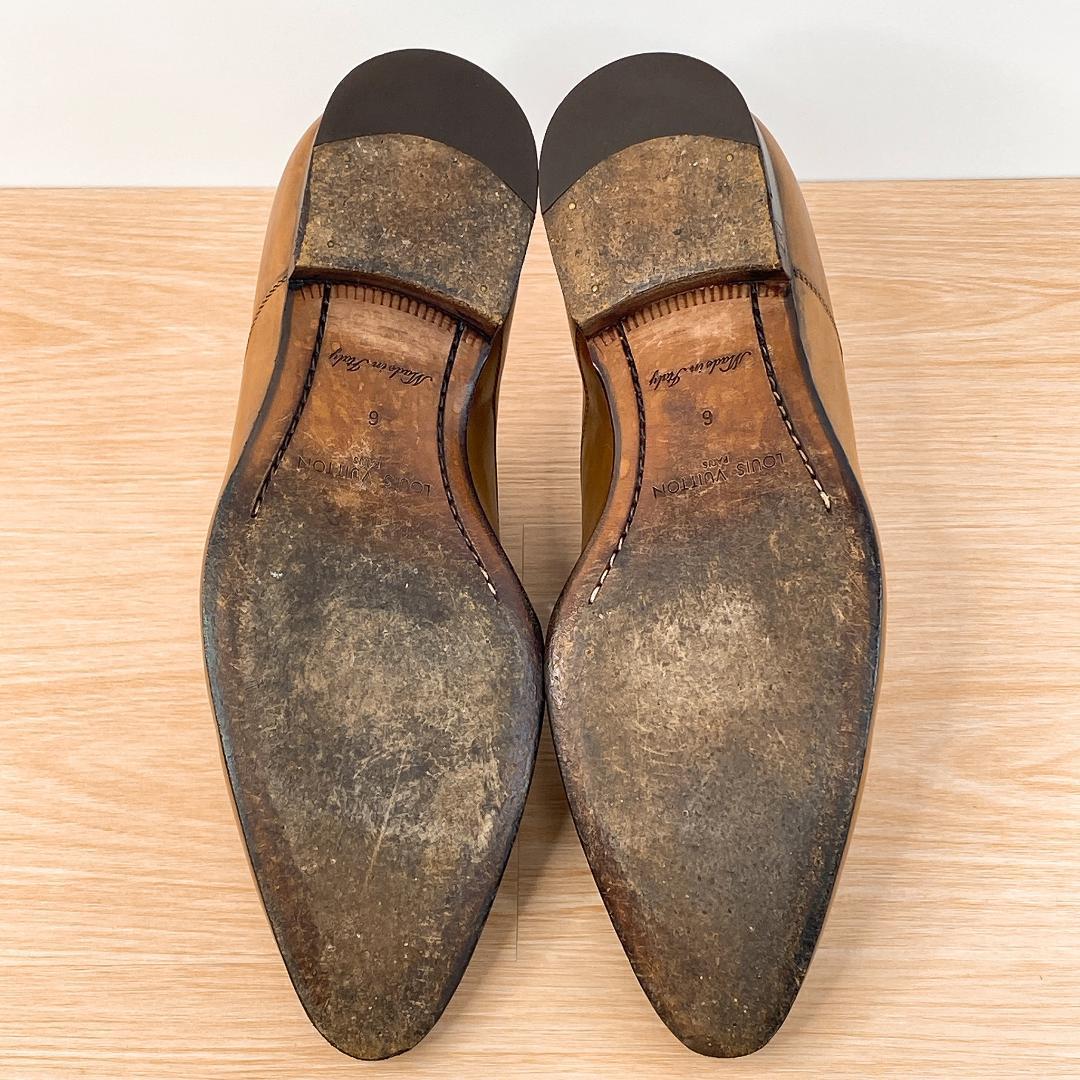 専用ルイヴィトン ビジネスシューズ 革靴 パンチング モノグラム ブラウン25㎝