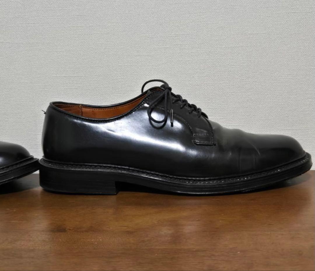 ALDEN 9901 US8 コードバンプレーントゥシューズ 短靴 靴 レザー