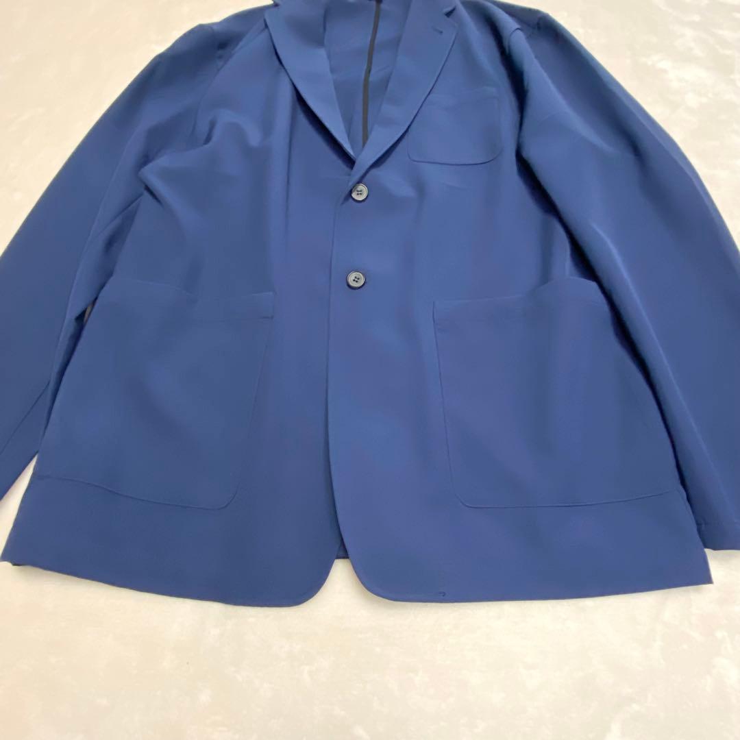 ニューバランス　テーラードジャケット　ネイビー　ストレッチ　アンコン　2XL