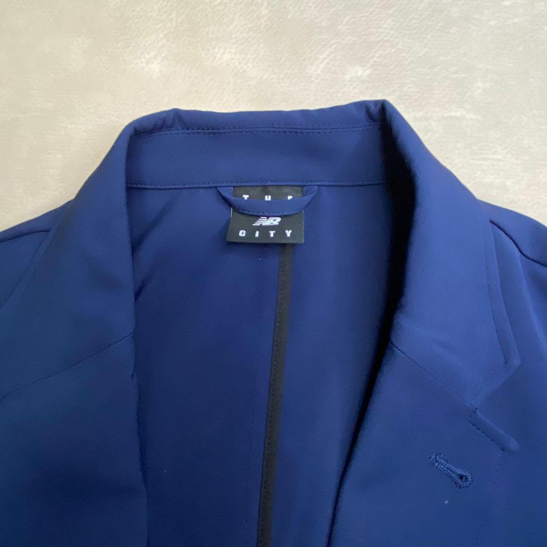 ニューバランス　テーラードジャケット　ネイビー　ストレッチ　アンコン　2XL