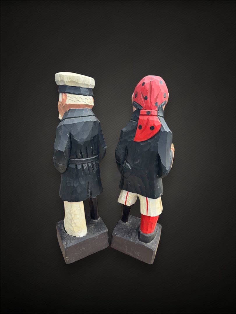 マドロス　人形　木彫り　船長　海賊　セット　ヴィンテージ　置物