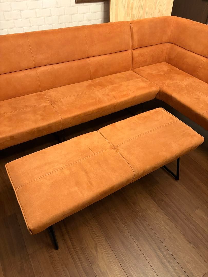 極美品❗️マルクトRELAXFORM コーナーヴィンテージ風　ベンチ L字ソファ