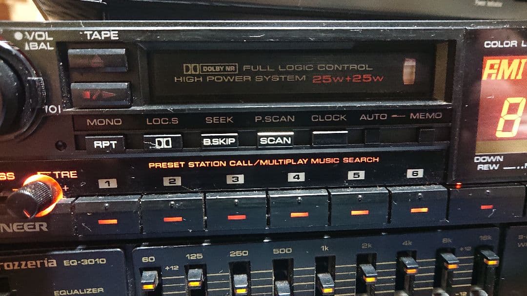 当時物、カロッツェリア KEH-8020他イコライザー、アンプセット