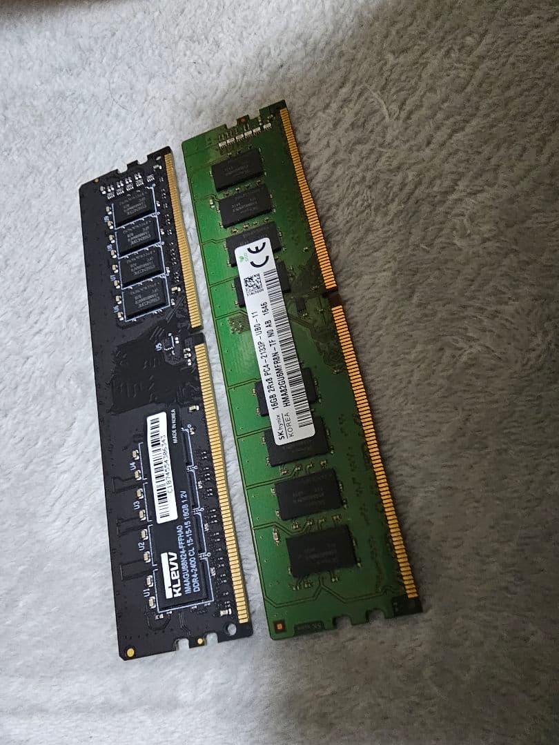 DDR4 2400 2133 16GB ×2　計 32GB