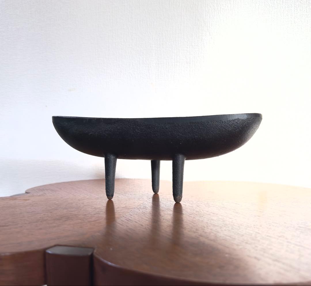 名作 南部鉄器 70年代 水盤 三つ足 モダン ミッドセンチュリー ビンテージ
