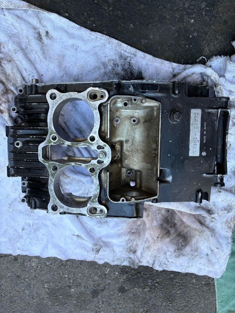 GS400 クランクケース　腰下