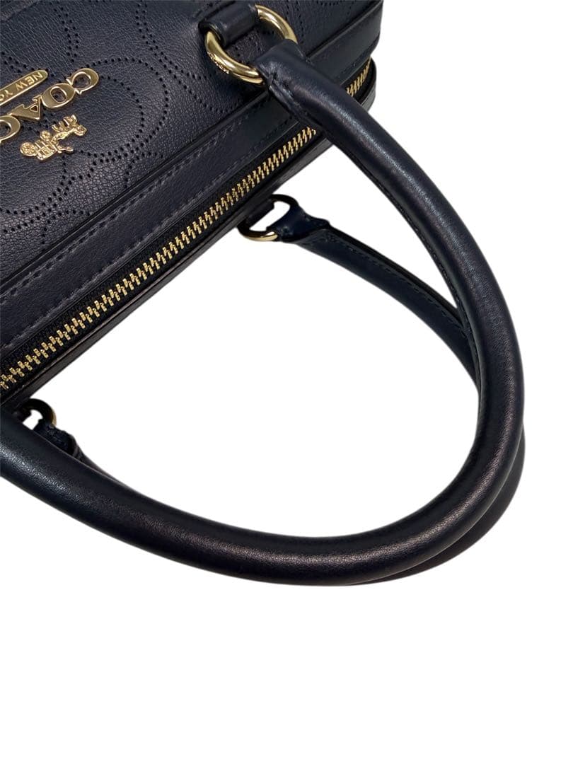 【極美品】COACH 2WAY ミニボストン ショルダーバッグ　レザー