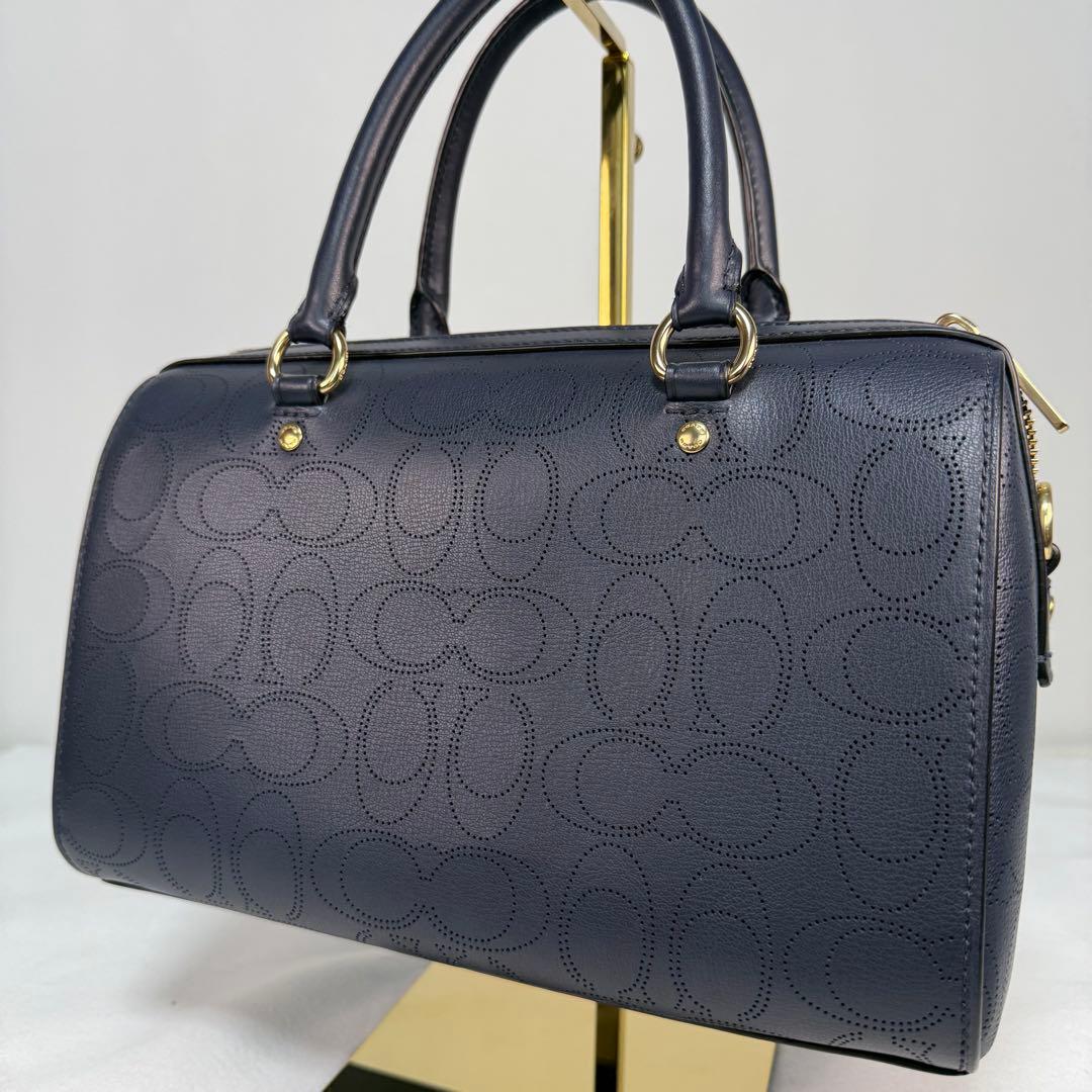 【極美品】COACH 2WAY ミニボストン ショルダーバッグ　レザー