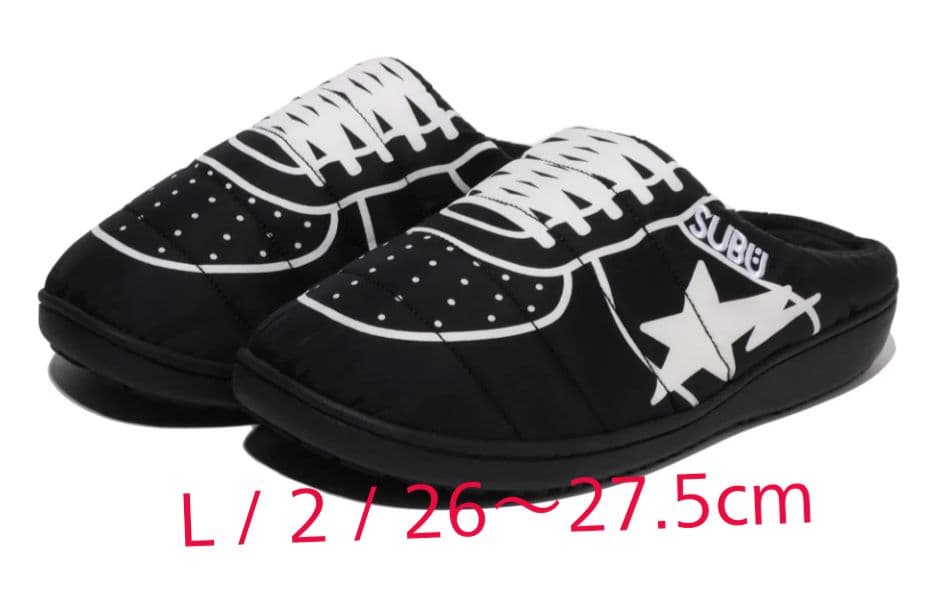 即発送 26SS BAPE SUBU PUFFER SANDALS L 靴 黒
