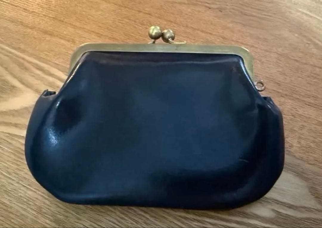 N25 がま口　財布　ブラック　黒